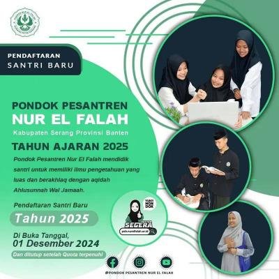 Pendaftaran Pondok Pesantren Nur EL Falah 2025